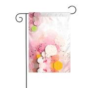 Wzywhj Cortile parteggiato doppio della decorazione della bandiera del giardino di estate di stampa della carta del frammento di colore 12x18"