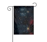 Wzywhj Costellazione ammassi stellari galassie modello estate giardino bandiera double face decorazione cortile 30,5 x 45,7 cm
