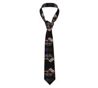 WZYWHJ Cravatta da uomo - Cravatta di seta stampata alla moda per affari, vita quotidiana, lavoro, feste, 57 x 3,2,5 cm, fede nuziale scintillante stampata