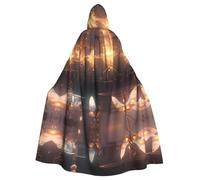 WZYWHJ Crystal Insects Picture Aldult Cosplay Poncho con cappuccio Mantello per uomini e donne Halloween Party