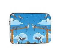 WZYWHJ Custodia per laptop da 12 pollici con immagine di gru in cartone animato da cantiere, antiurto, per uomini e donne, viaggi d'affari, scuola, ufficio, uso quotidiano
