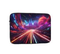 WZYWHJ Custodia per laptop portatile antiurto con immagine di strade colorate da 12 pollici per uomini e donne viaggi d'affari, scuola, ufficio uso quotidiano