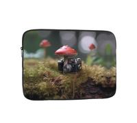 WZYWHJ Custodia per laptop portatile antiurto con stampa di piccoli funghi sulla fotocamera, da 10 pollici, per uomini e donne, viaggi d'affari, scuola, ufficio, uso quotidiano