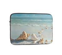 WZYWHJ Custodia per laptop portatile antiurto stampata con conchiglie sulla spiaggia da 10 pollici per uomini e donne viaggi d'affari, scuola, ufficio uso quotidiano