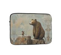WZYWHJ Custodia per laptop portatile antiurto stampata con topo e orso sulle rocce da 17 pollici, per uomini e donne, viaggi d'affari, scuola, ufficio uso quotidiano