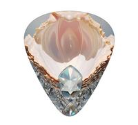 Wzywhj Diamonds In The Shell - Plettro per chitarra, facile presa, per ukulele, chitarra acustica ed elettrica, 12 pezzi