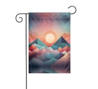 Wzywhj Dreamy Gradient Stampa Estiva Giardino Bandiera Bifacciale Decorazione Cortile 30,5 x 45,7 cm