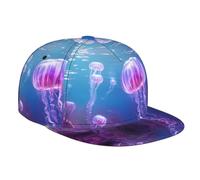 WZYWHJ Elegante berretto da baseball a tesa piatta Bella stampa medusa traspirante traspirante adatto per l'uso quotidiano sport e viaggi nero