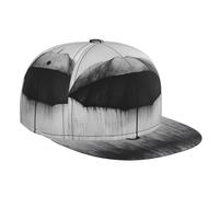 WZYWHJ Elegante berretto da baseball a tesa piatta con stampa a ombrello traspirante traspirante adatto per l'uso quotidiano sport e viaggi, nero