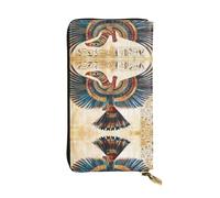 WZYWHJ Elegante portafoglio in pelle con motivo strano, pochette lunga da donna, materiale resistente, 12 scomparti per carte, scomparti con cerniera