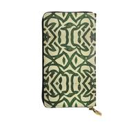 WZYWHJ Elegante portafoglio in pelle con stampa con nodo celtico, pochette lunga da donna, materiale resistente, 12 scomparti per carte, scomparti con cerniera