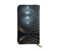 WZYWHJ Elegante portafoglio in pelle stampata a spirale in infinito, pochette lunga da donna, materiale resistente, 12 scomparti per carte, scomparti con cerniera, nero, taglia unica, Nero , Taglia