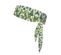 WZYWHJ Encyclopedia of Ferns - Fascia per capelli con stampa di felci, cravatta sportiva per uomini e donne, fascia per capelli per corsa, allenamento e calcio