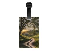 WZYWHJ Etichetta per bagaglio con immagine pastorale dopo la pioggia con cinturino staccabile, gancio da viaggio per una comoda identificazione, leggera e personalizzata formato biglietto da visita
