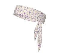 WZYWHJ Fasce per capelli con fiori colorati viola lavanda, cravatta sportiva per la testa, fascia per uomini e donne, fascia per capelli per corsa, allenamento e calcio