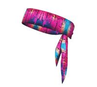 WZYWHJ Fasce per capelli con stampa a muro rotto, cravatta sportiva per uomini e donne, fascia per capelli per corsa, allenamento e calcio