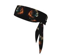 WZYWHJ Fasce per capelli con stampa astratta con gatto, fascia sportiva per uomini e donne, fascia per capelli per corsa, allenamento e calcio