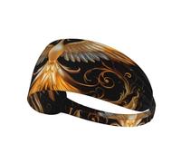 WZYWHJ Fascia morbida e assorbente per allenamento basket rosso, accessorio per capelli ideale per yoga, corsa e altro ancora! Bella fenice stampata