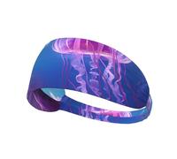 WZYWHJ Fascia morbida e assorbente per allenamento basket rosso, accessorio per capelli ideale per yoga, corsa e altro ancora! Bella medusa stampata