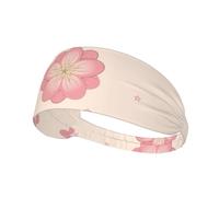 WZYWHJ Fascia morbida e assorbente per allenamento basket rosso, accessorio per capelli ideale per yoga, corsa e molto altro ancora! Stampa con piccoli fiori di ciliegio