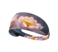 WZYWHJ Fascia morbida e assorbente per allenamento basket rosso - Accessorio per capelli ideale per yoga, corsa e altro ancora! Bella stampa con fiore di loto