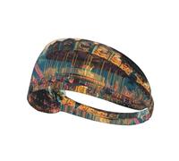 WZYWHJ Fascia morbida e assorbente per allenamento basket rosso, accessorio per capelli ideale per yoga, corsa e molto altro ancora! Stampa da sogno