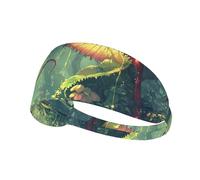 WZYWHJ Fascia morbida e assorbente per allenamento basket rosso, accessorio per capelli ideale per yoga, corsa e altro ancora! La misteriosa Venus Flytrap aspetta foto
