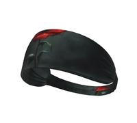WZYWHJ Fascia morbida e assorbente per allenamento basket rosso, accessorio per capelli ideale per yoga, corsa e molto altro ancora! Piccoli fiori rossi sotto la pioggia stampati