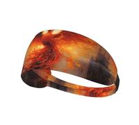 WZYWHJ Fascia morbida e assorbente per allenamento basket rosso, accessorio per capelli ideale per yoga, corsa e altro ancora! Stampa The Phoenix Reborn in Fire