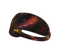 WZYWHJ Fascia morbida e assorbente per allenamento basket rosso, accessorio per capelli ideale per yoga, corsa e altro ancora! Il pitone gigante della foresta stampato
