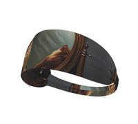 WZYWHJ Fascia morbida e assorbente per allenamento basket rosso, accessorio per capelli ideale per yoga, corsa e altro ancora! Stampa gatto che guarda allo specchio