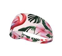 WZYWHJ Fascia morbida e assorbente per allenamento basket rosso - Accessorio per capelli ideale per yoga, corsa e altro ancora! Romantico motivo fenicottero
