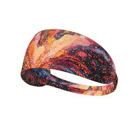 WZYWHJ Fascia morbida e assorbente per allenamento basket rosso, accessorio per capelli ideale per yoga, corsa e molto altro ancora. Un bel cielo notturno con stampa scintillante