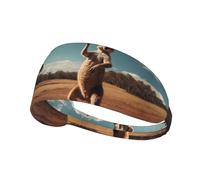 WZYWHJ Fascia morbida e assorbente per allenamento basket rosso, accessorio per capelli ideale per yoga, corsa e altro ancora! Stampa canguro volante aquilone