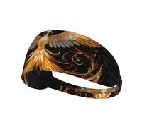 WZYWHJ Fascia morbida e assorbente per allenamento basket rosso, accessorio per capelli ideale per yoga, corsa e altro ancora! Bella fenice stampata