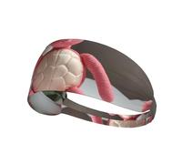 WZYWHJ Fascia morbida e assorbente per allenamento basket rosso, accessorio per capelli ideale per yoga, corsa e altro ancora! Bambola tartaruga rosa stampata