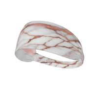 WZYWHJ Fascia morbida e assorbente per allenamento di basket rosso, accessorio per capelli ideale per yoga, corsa e molto altro ancora! sfondo di design in marmo oro rosa stampato