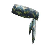 WZYWHJ Fascia per capelli con motivo Alpi svizzere, cravatta sportiva per uomini e donne, fascia per capelli per corsa, allenamento e calcio