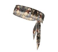 WZYWHJ Fascia per capelli con pupazzo di neve sulla neve, fascia per capelli per uomini e donne, fascia per capelli per corsa, allenamento e calcio