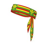 WZYWHJ Fascia per capelli con stampa con bandiera hawaiana, fascia sportiva per uomini e donne, fascia per capelli per corsa, allenamento, calcio
