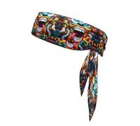 WZYWHJ Fascia per capelli con stampa di clown, stile Art Graffiti, fascia sportiva per uomini e donne, fascia per capelli per corsa, allenamento e calcio