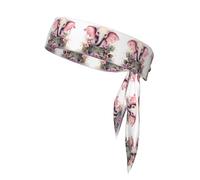 WZYWHJ Fascia per capelli con stampa di elefanti rosa che si fa il bagno, cravatta sportiva, fascia per uomini e donne, fascia per capelli per corsa, allenamento e calcio