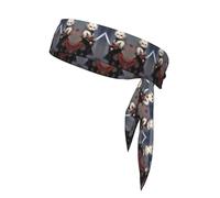 WZYWHJ Fascia per capelli con stampa di gatto con spada, cravatta sportiva per uomini e donne, fascia per capelli per corsa, allenamento e calcio