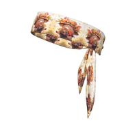 WZYWHJ Fascia per capelli con stampa di piccoli maiali e fiori, per uomini e donne, fascia per capelli per corsa, allenamento e calcio