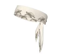 WZYWHJ Fascia per capelli con stampa Sketch of Little Turtle, fascia sportiva per uomini e donne, fascia per capelli per corsa, allenamento e calcio