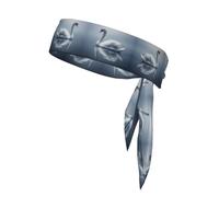 WZYWHJ Fascia per capelli con stampa Swan on the Water, fascia sportiva per uomini e donne, fascia per capelli per corsa, allenamento e calcio