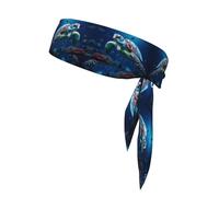 WZYWHJ Fascia per capelli con stampa tartarughe invecchiate, fascia sportiva per uomini e donne, fascia per capelli per corsa, allenamento, calcio