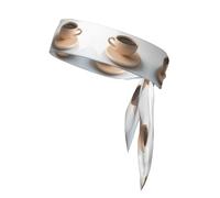WZYWHJ Fascia per capelli con stampa tazza di caffè sul tavolo, fascia per capelli sportiva, per uomini e donne, fascia per capelli per corsa, allenamento e calcio