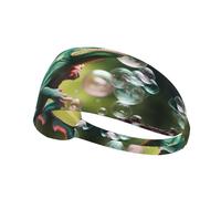 WZYWHJ Fascia per capelli morbida e assorbente per allenamento pallacanestro rosso, accessorio per capelli ideale per yoga, corsa e molto altro ancora. Un camaleonte con stampa a bolle