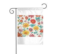 Wzywhj Fiore Colorato Immagine Estate Giardino Bandiera Doppio Lato Decorazione Cortile 30,5 x 45,7 cm